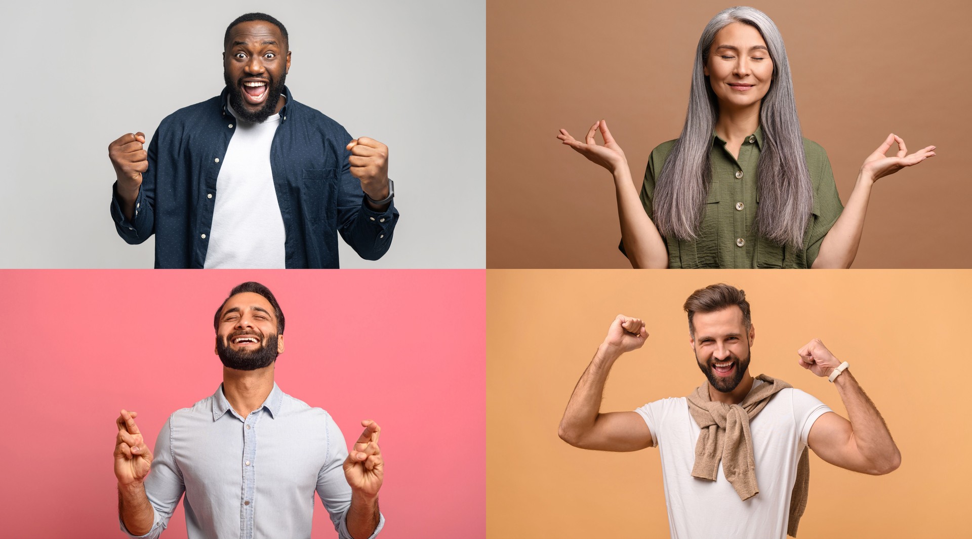 Collage of diverse people